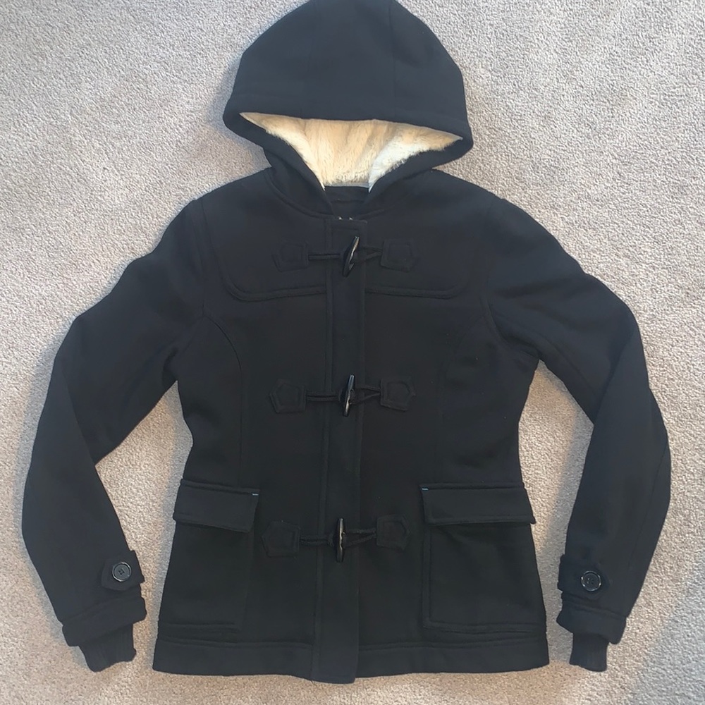 Adorable Black Sweater Coat with Hood
